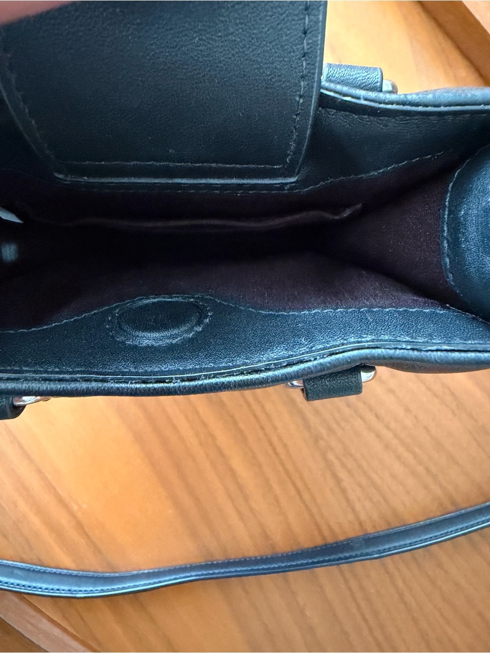 COACH Black Quilted Leather Mini Crossbody Tote - Picture 4 of 6